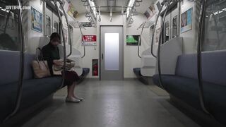 MOON-041 Last masturbation train A beautiful, hairy office lady sp... Reducing Mosaic JAV