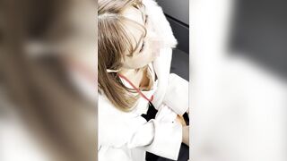 休憩所の胸チラ② 同じオフィスビル内 大手旅行代理店スタッフ 美人aちゃん同僚との談話中の胸チラ voyeur jp