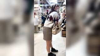 4k 全員レベル高すぎ 美少女jkのフロント花柄パンティ 私服jdの縞々パンティ voyeur jp